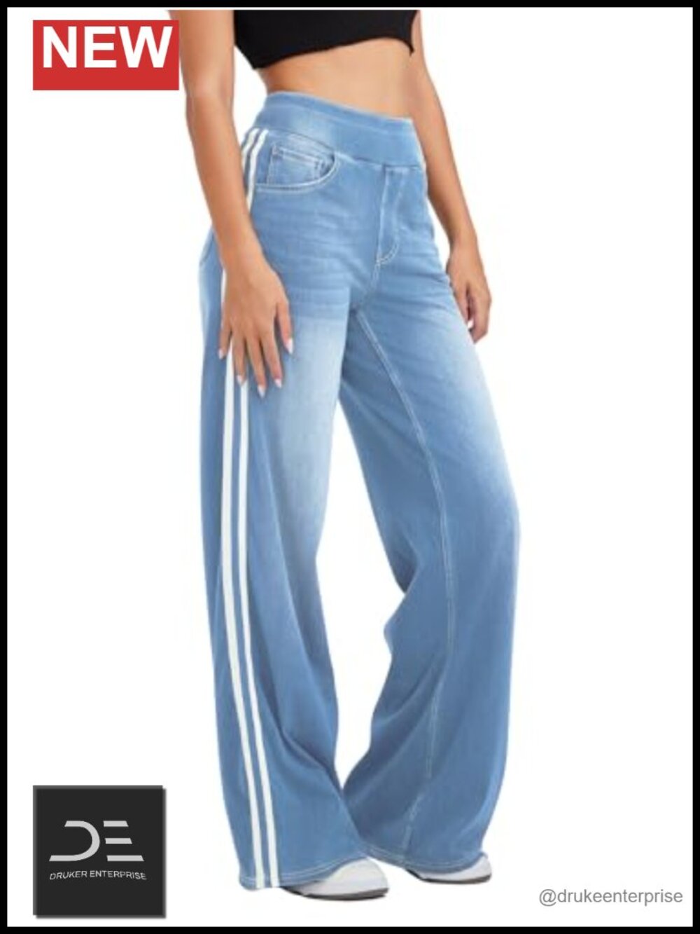 Keolorn Wide Leg Jeans for Women High-Waisted Baggy Denim Pants with Pockets
